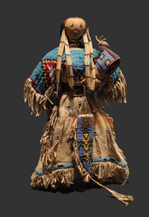 Lakota doll element from interactive web-based composite photography project by contemporary Native Canadian artist Jude Norris aka Bebonkwe